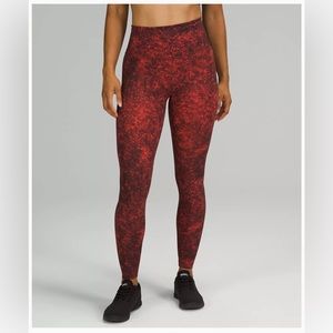Wunder Train High-Rise 28” leggings Denim Wash Print Autumn Red Black